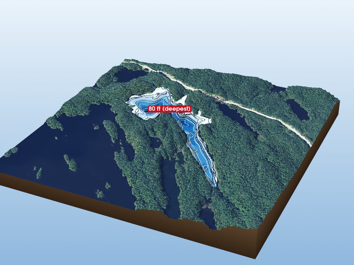 Depth map of Rabazo Lake 35