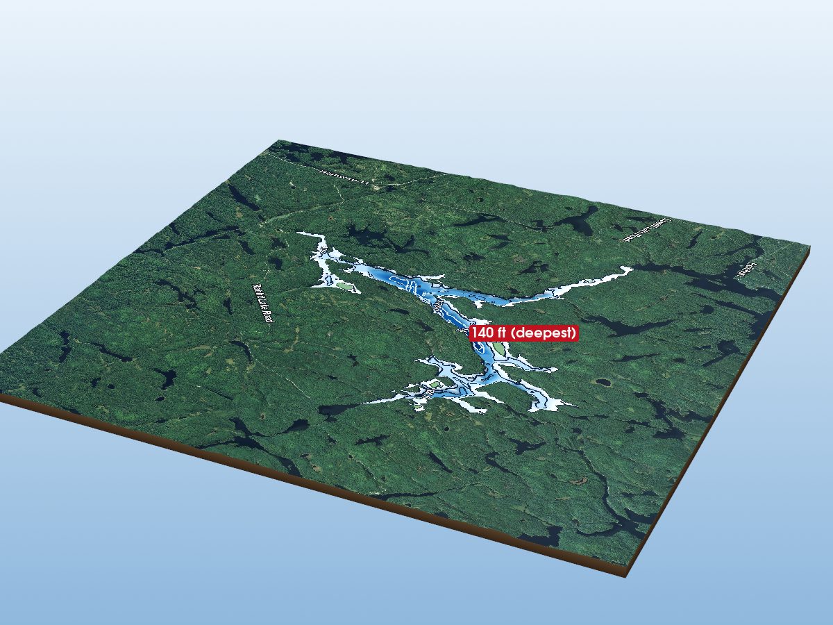 Depth map of Rabbit Lake