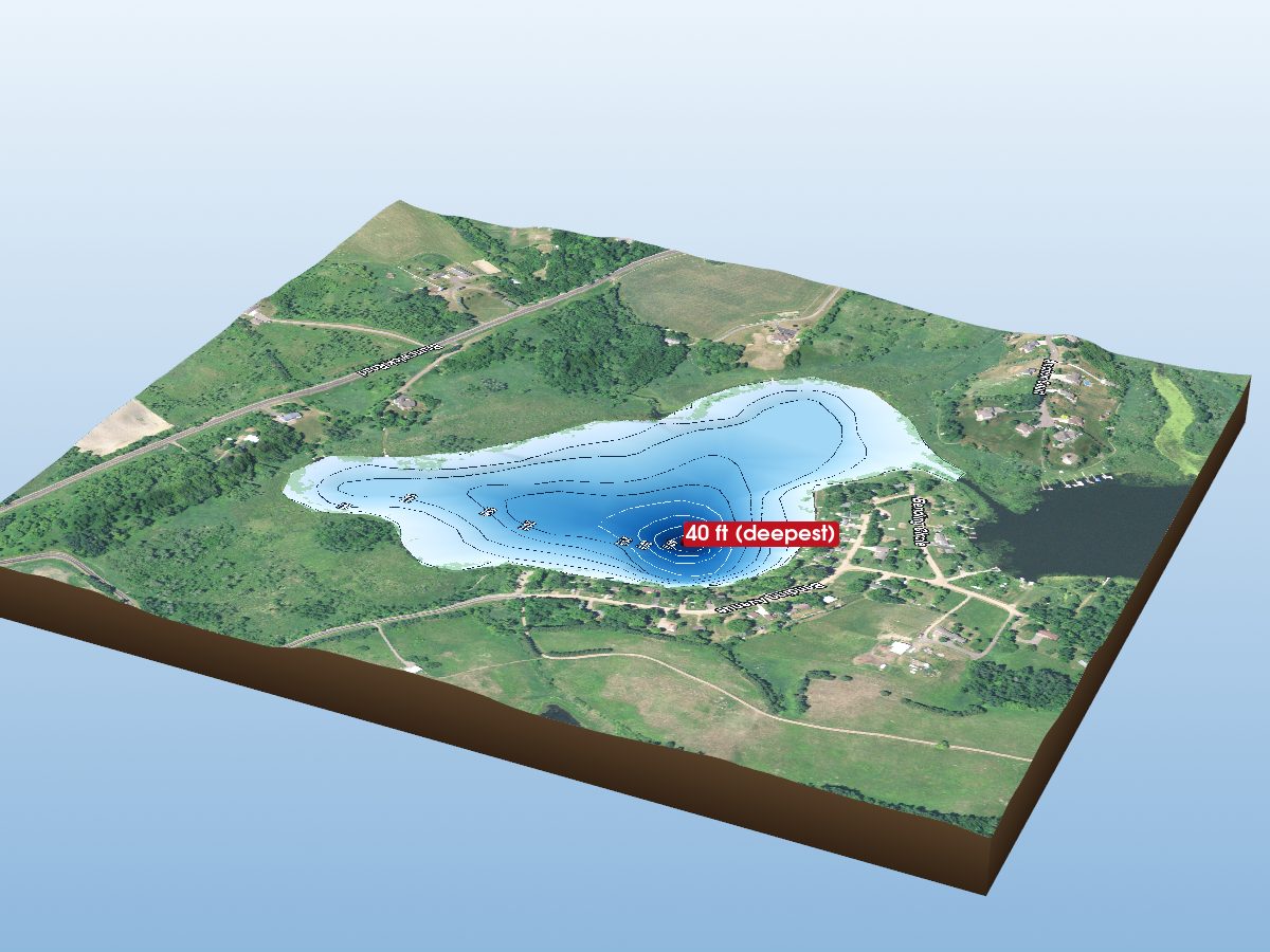 Depth map of Rabour Lake