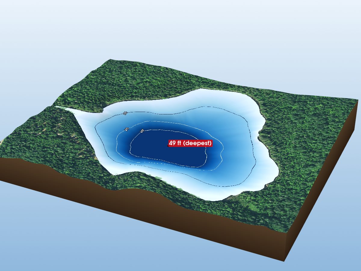 Depth map of Raccoon Lake