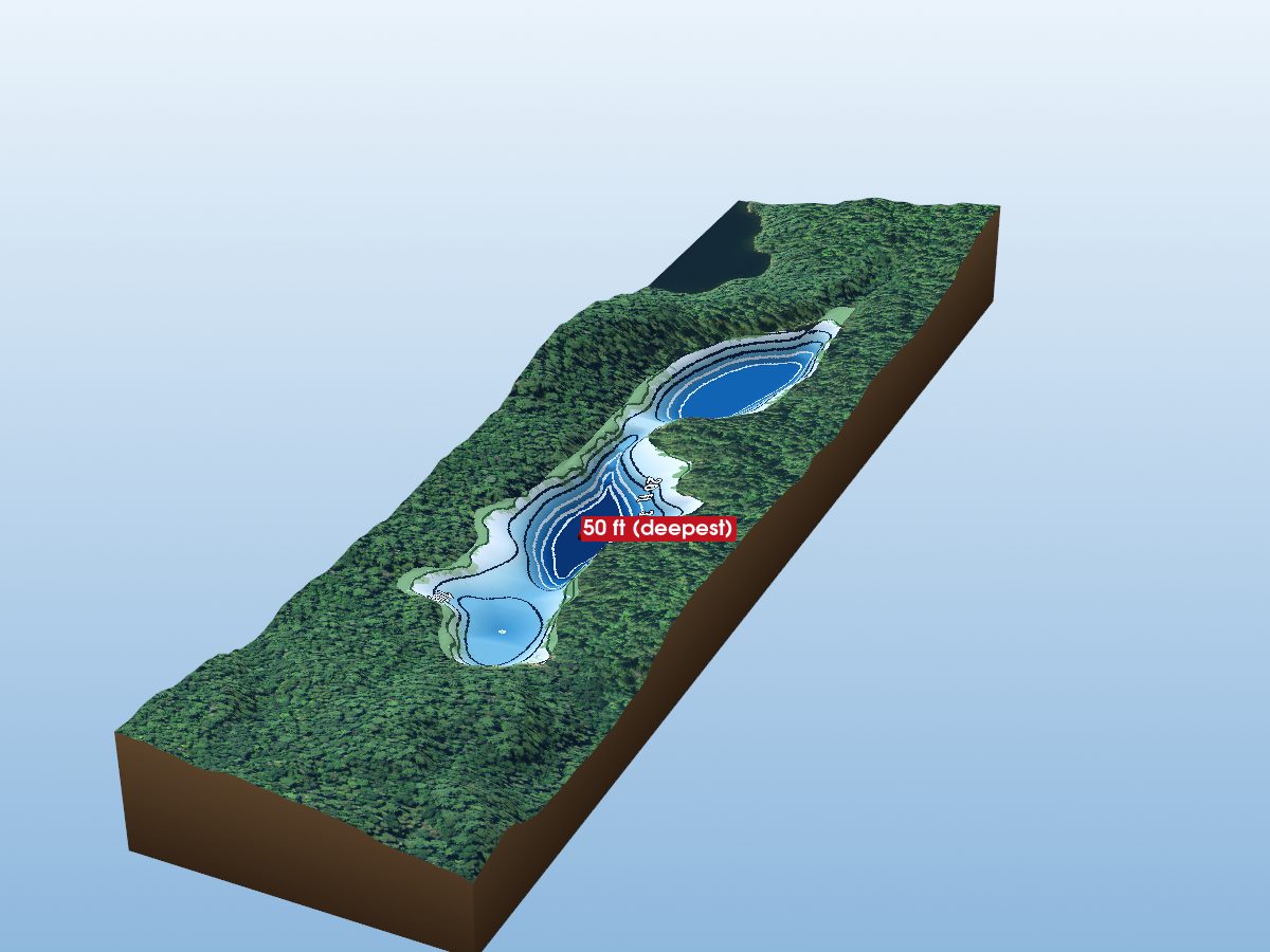 Depth map of Radenhurst Lake