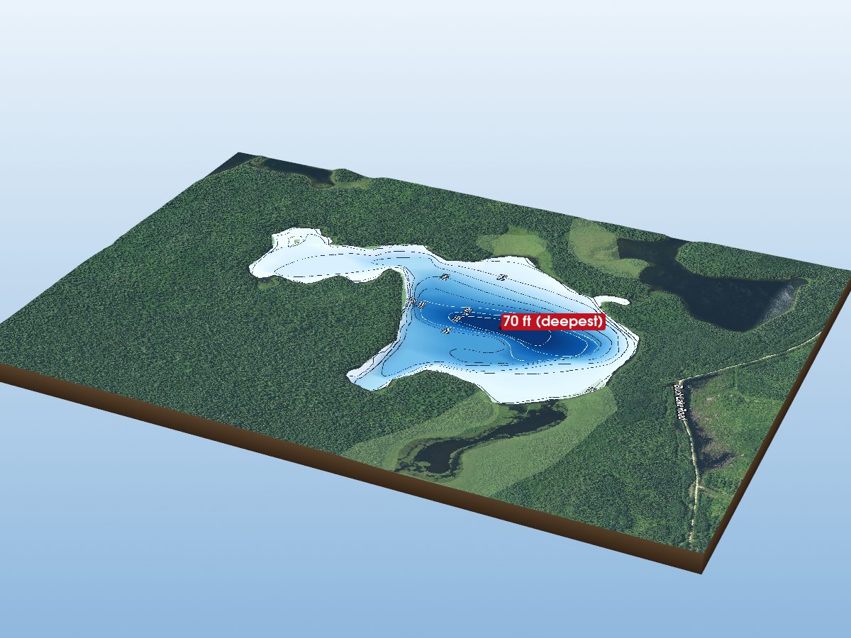 Depth map of Raft Lake