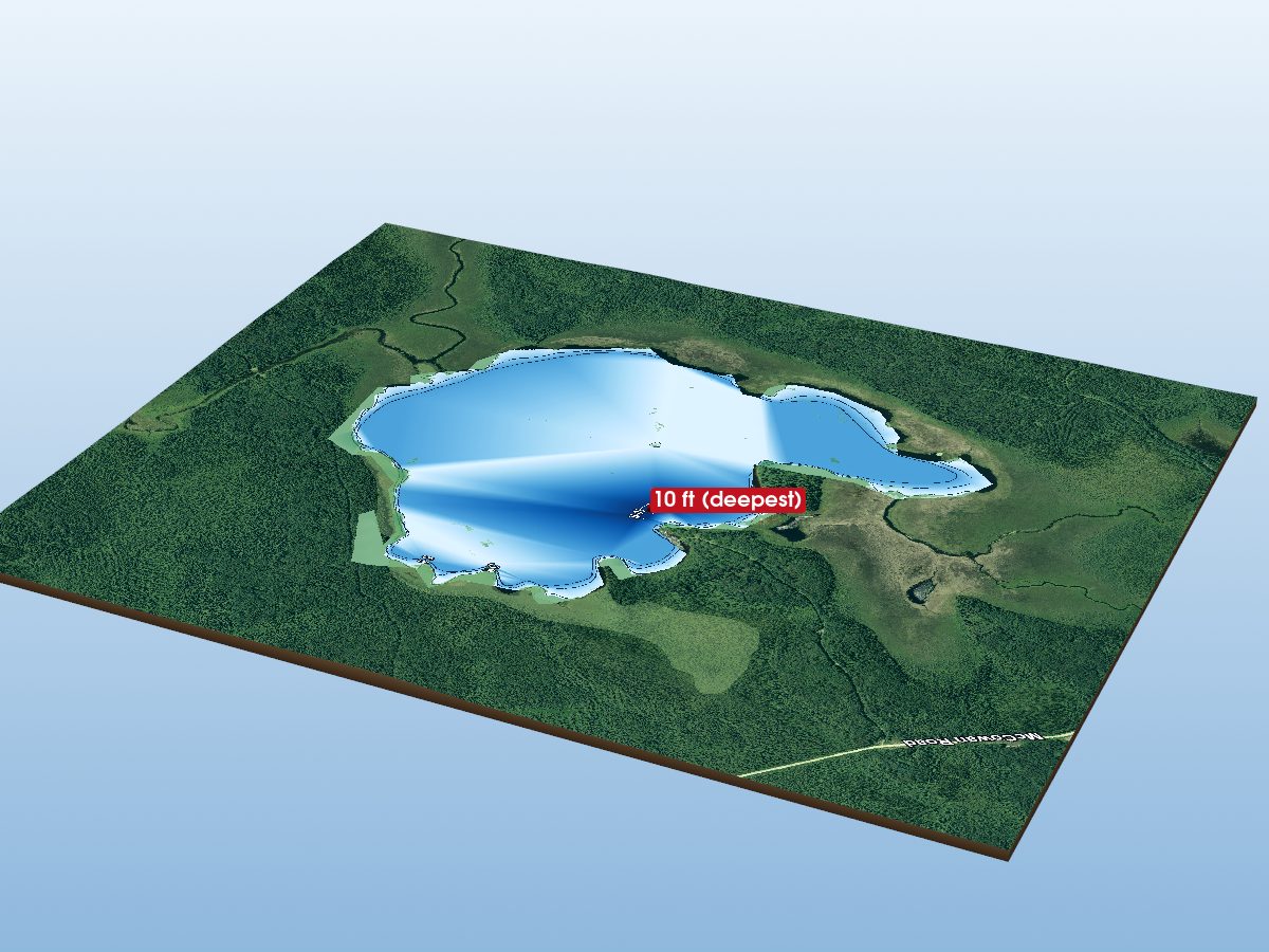 Depth map of Raft Lake