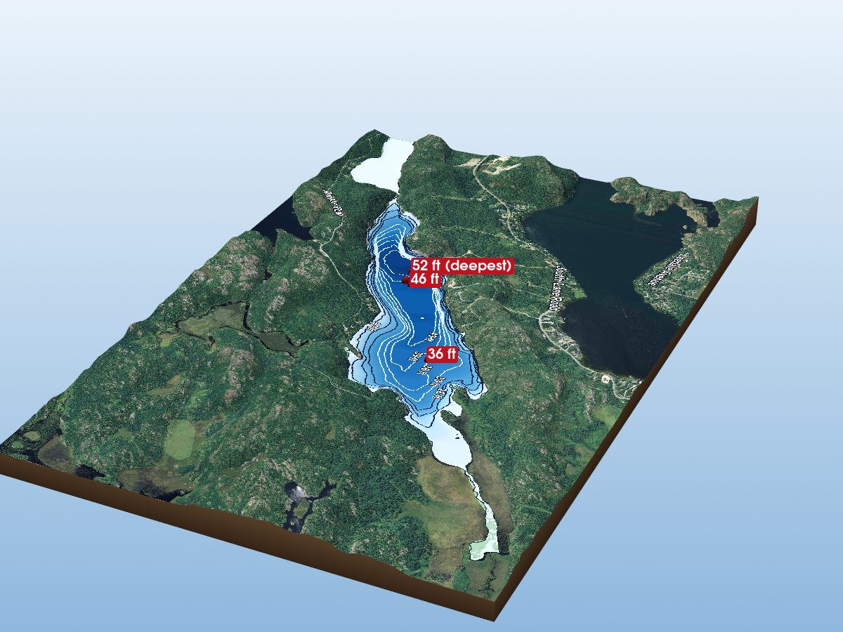 Depth map of Raft Lake