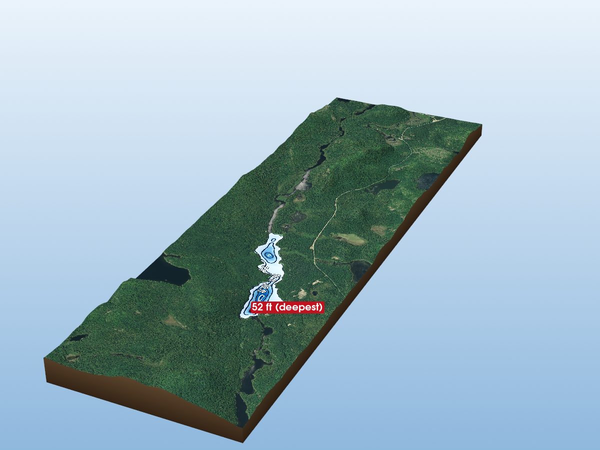 Depth map of Ragged Lake