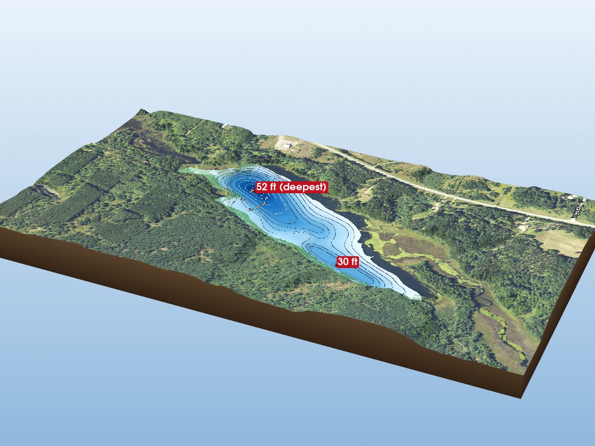 Depth map of Railroad Lake