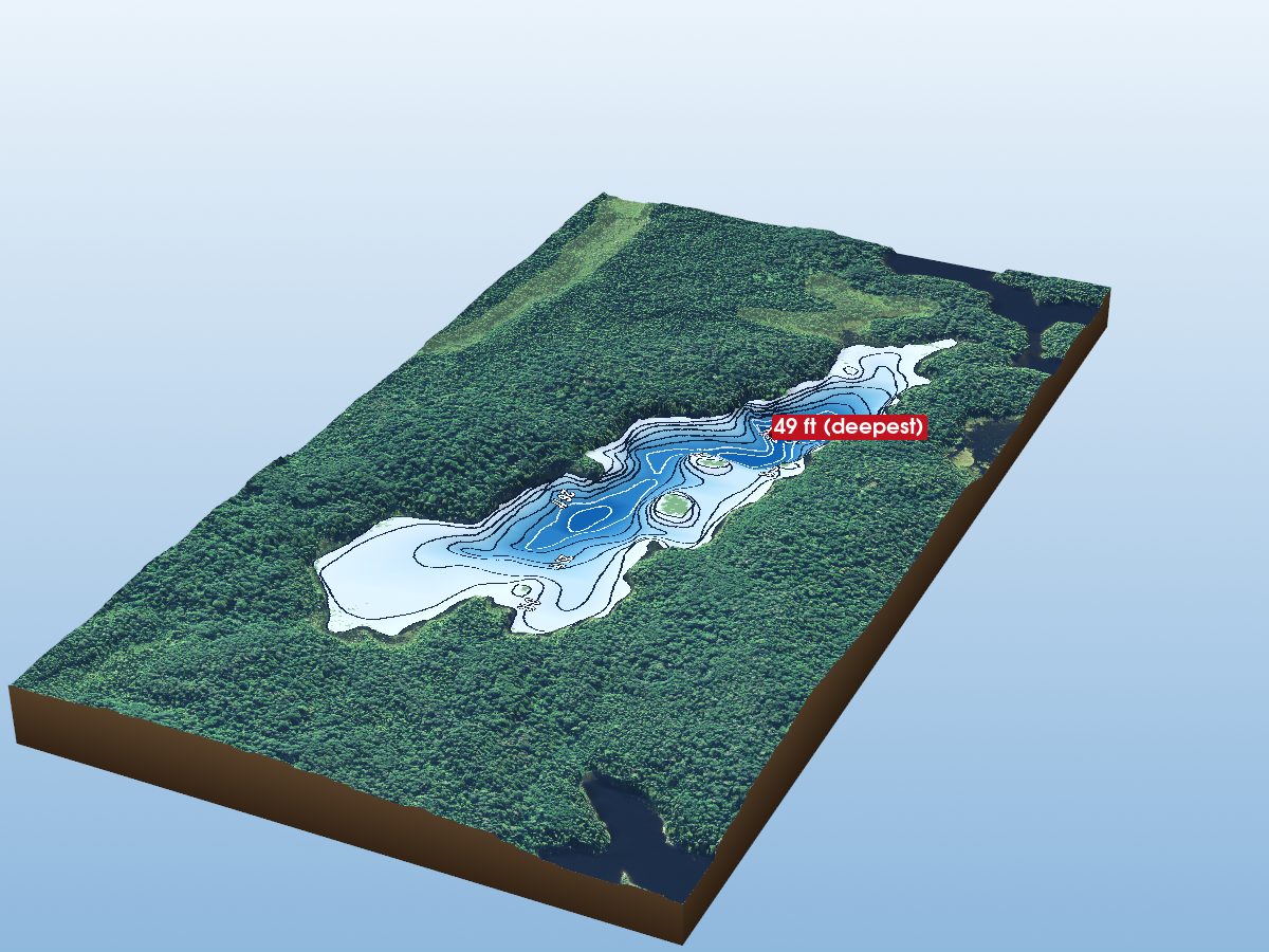 Depth map of Rainbow Lake
