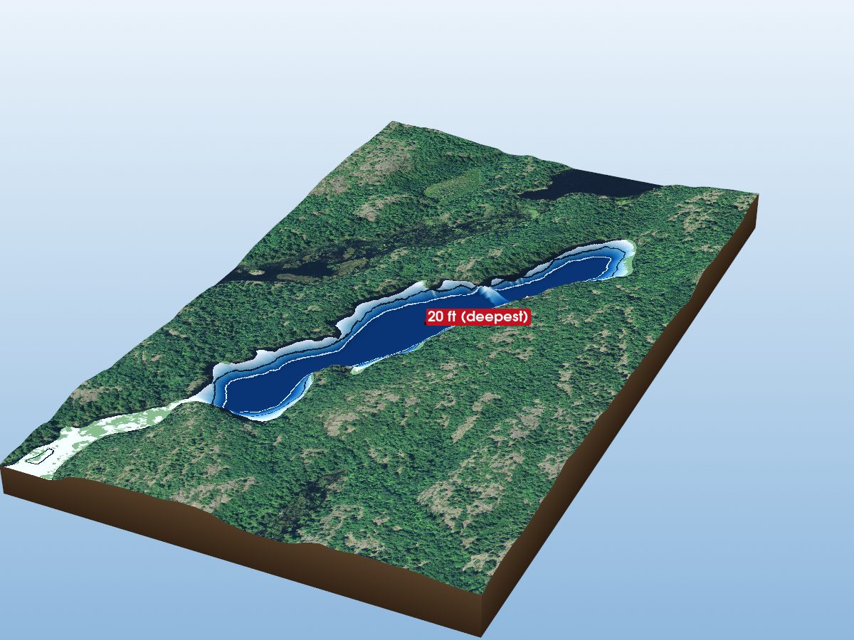 Depth map of Rainbow Lake