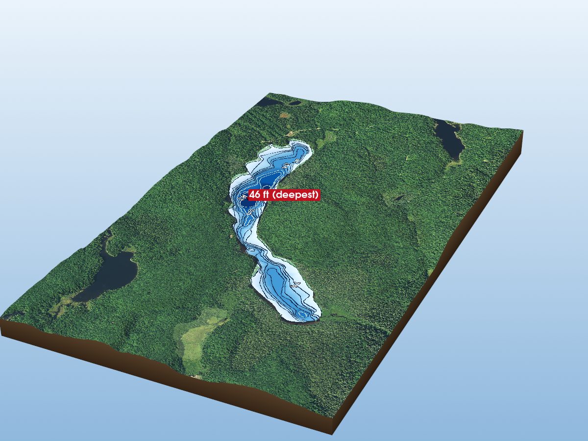 Depth map of Rainbow Lake