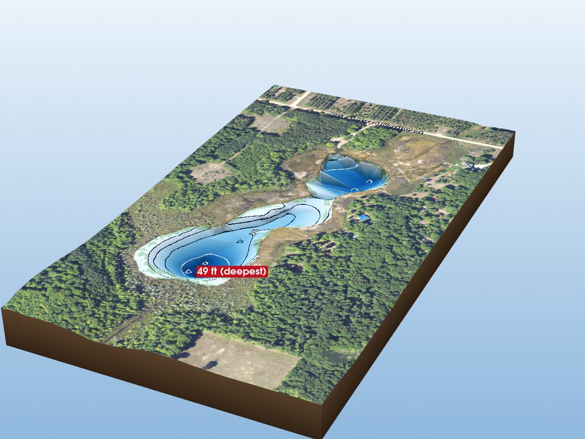 Depth map of Rainbow Lake
