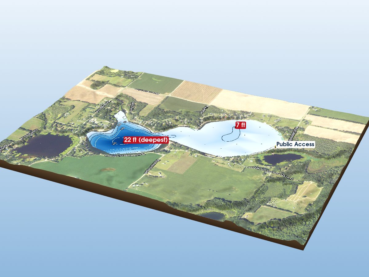 Depth map of Rainbow Lake