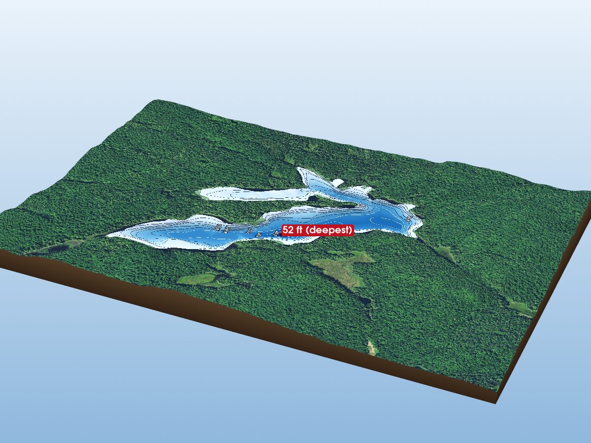 Depth map of Rainbow Lake