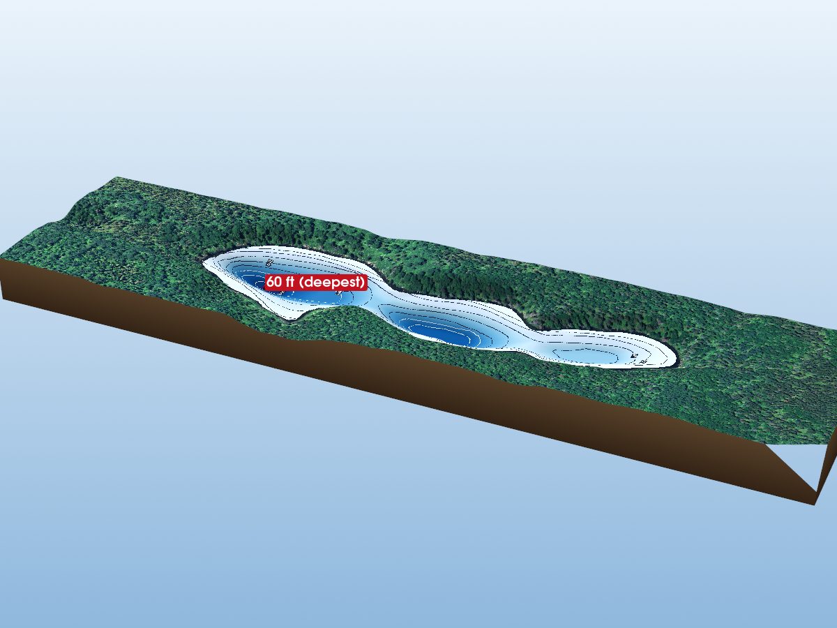 Depth map of Ramey Lake