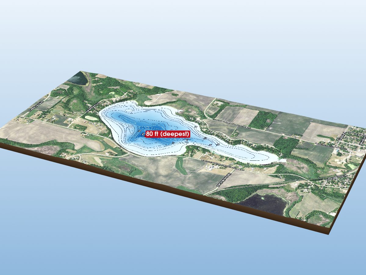 Depth map of Ramsey Lake