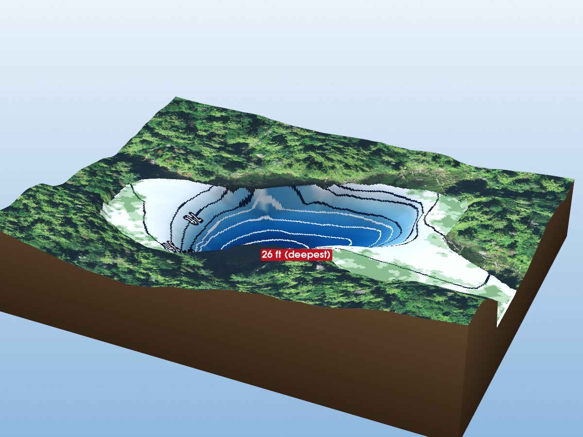 Depth map of Randall Lake
