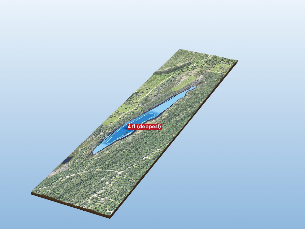 Depth map of Randolph Lake