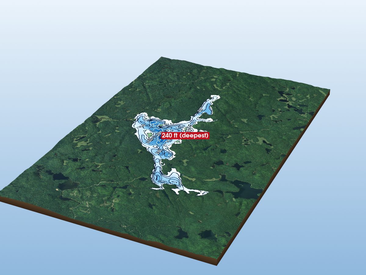 Depth map of Ranger Lake