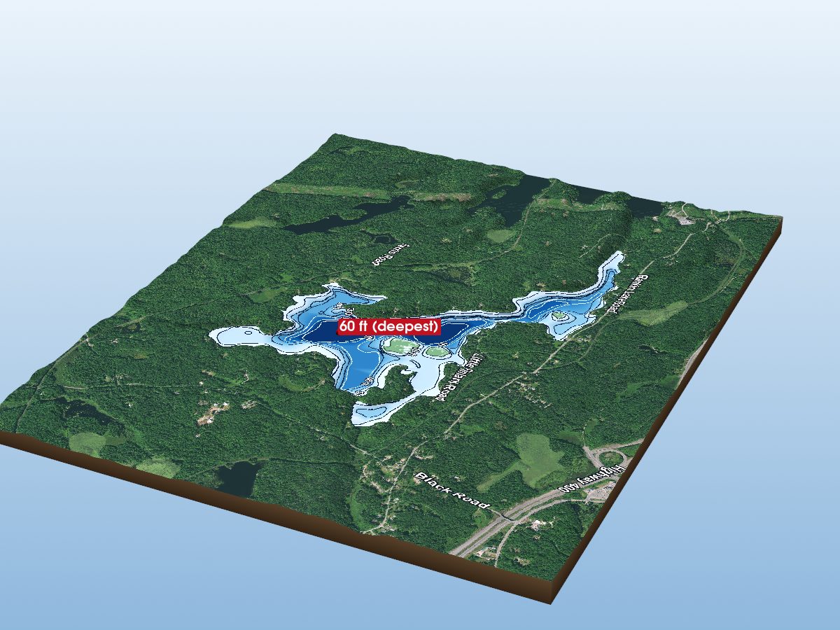 Depth map of Rankin Lake