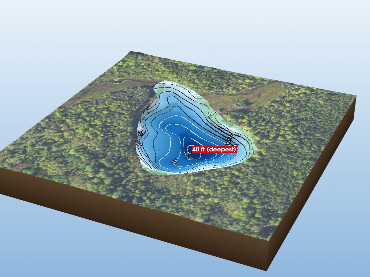 Depth map of Rat Lake