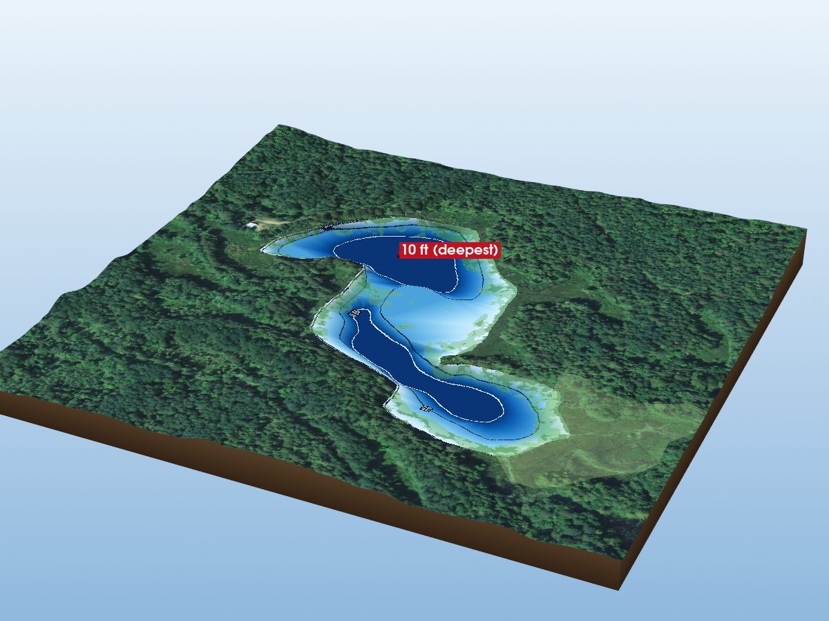 Depth map of Rat Lake