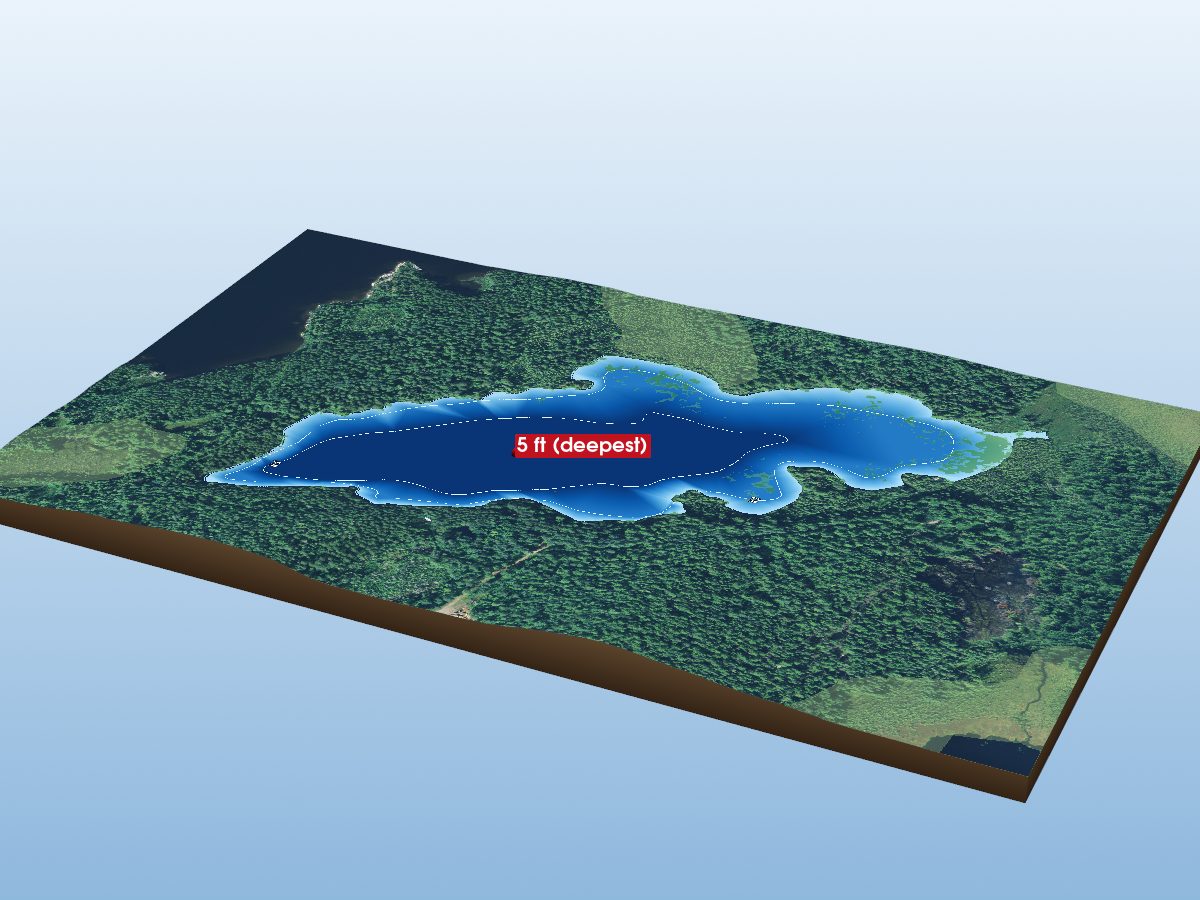 Depth map of Rattail Lake