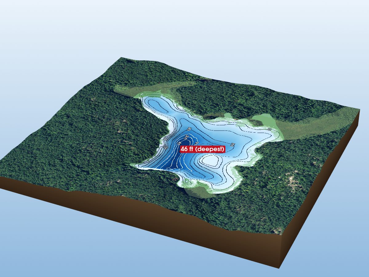 Depth map of Rattrays Lake