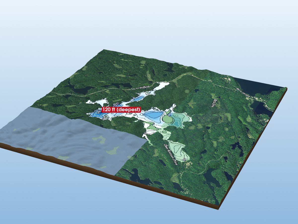 Depth map of Raven Lake