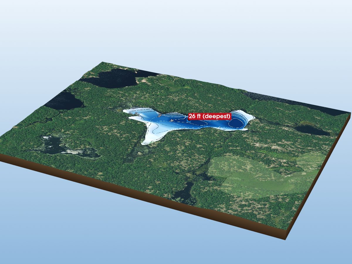Depth map of Raven Lake