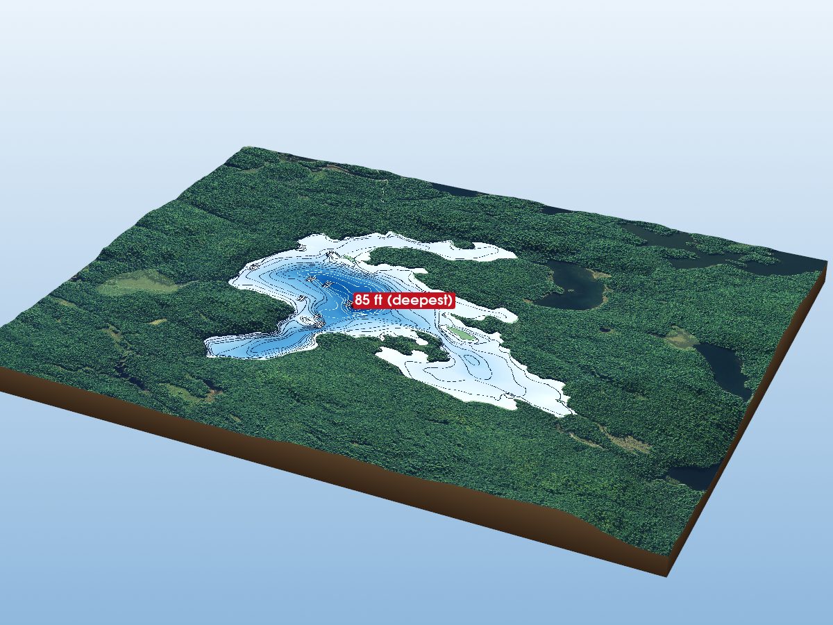 Depth map of Rawson Lake