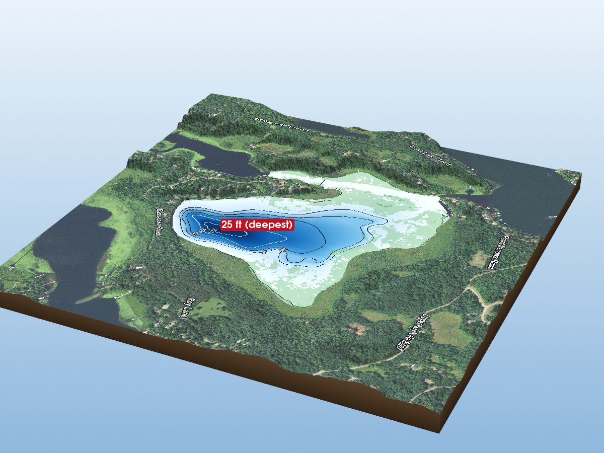 Depth map of Ray Lake
