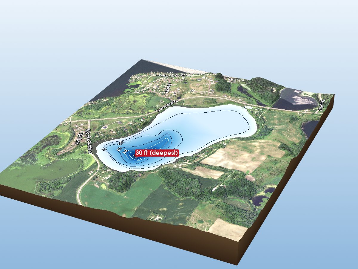 Depth map of Rays Lake