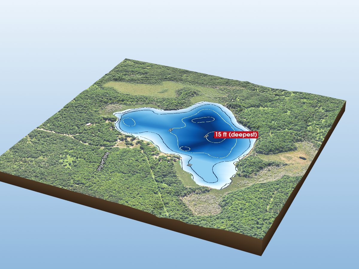 Depth map of Ready Lake