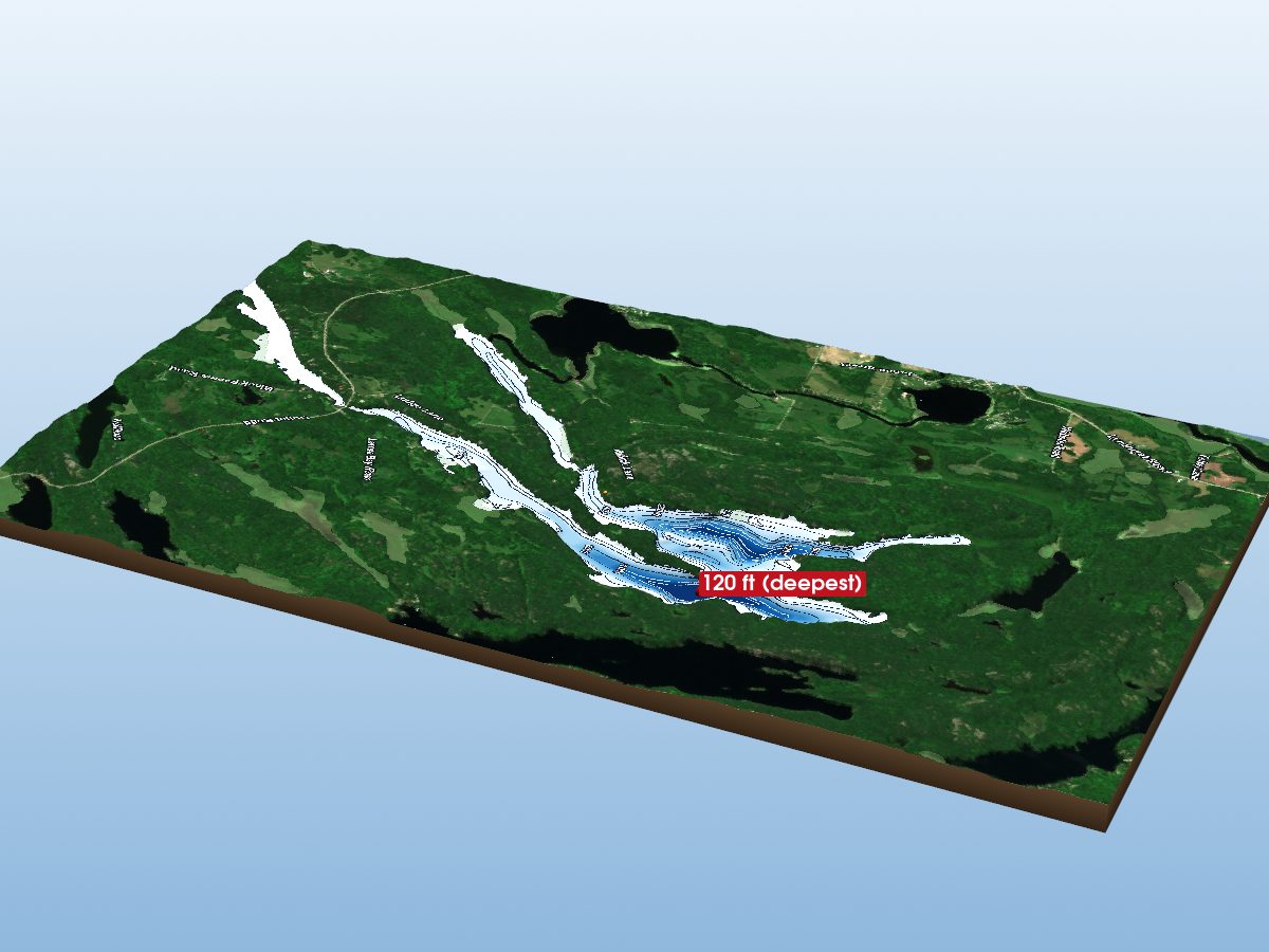 Depth map of Red Horse Lake