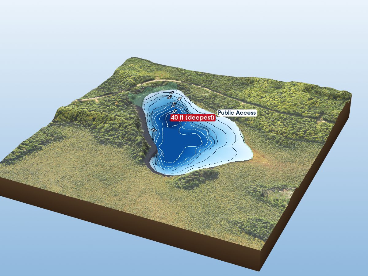 Depth map of Redboat Lake