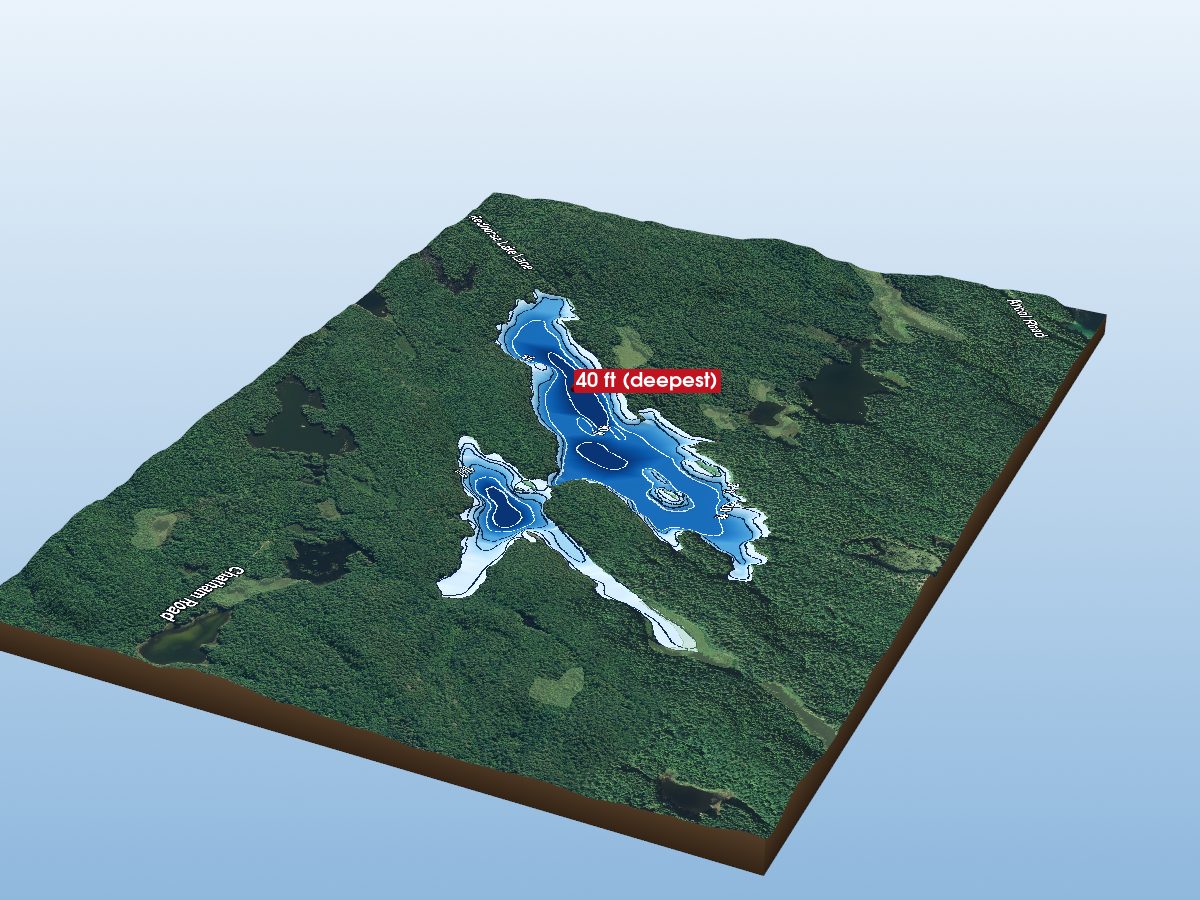 Depth map of Redhorse Lake