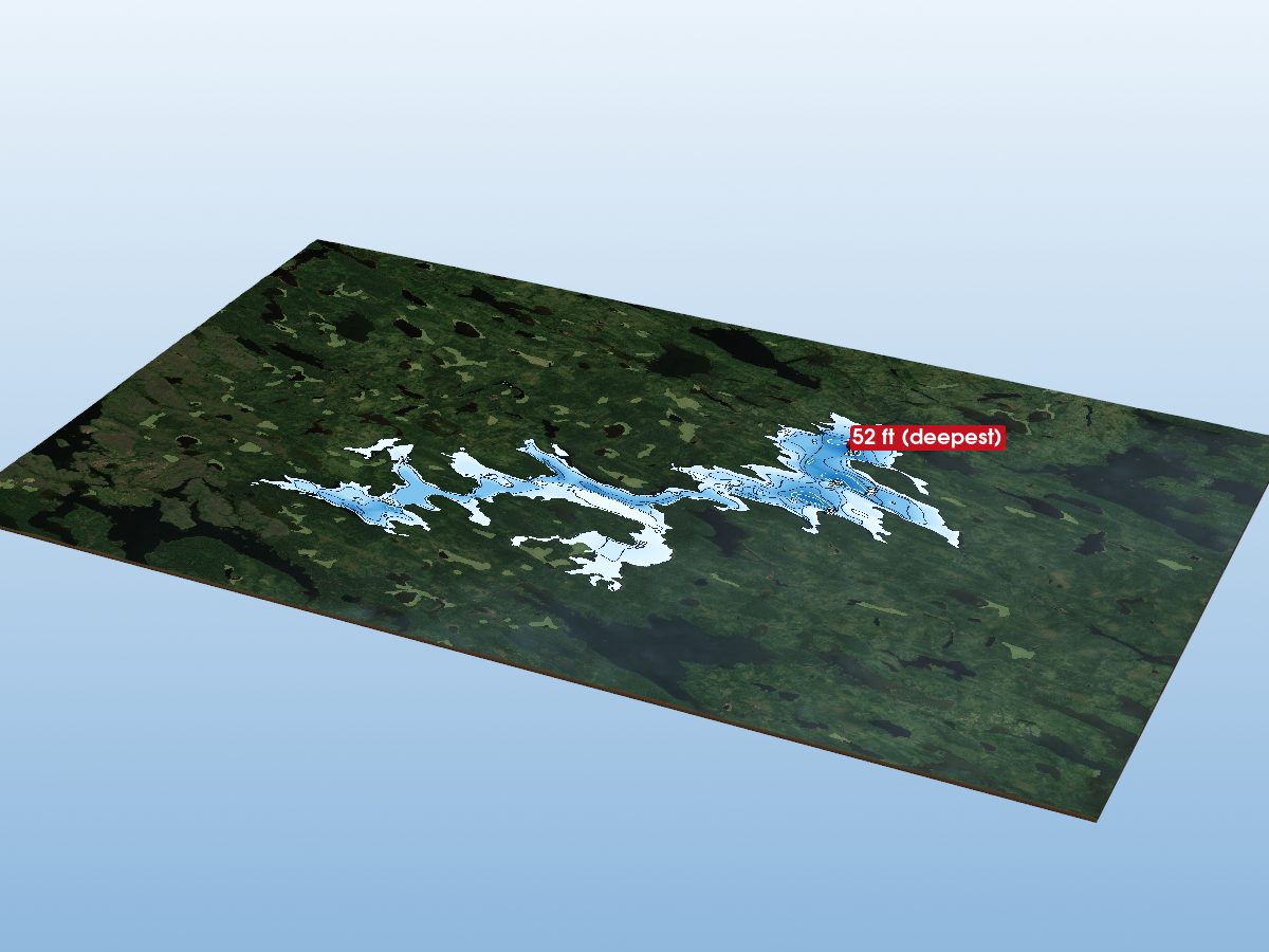 Depth map of Reeb Lake