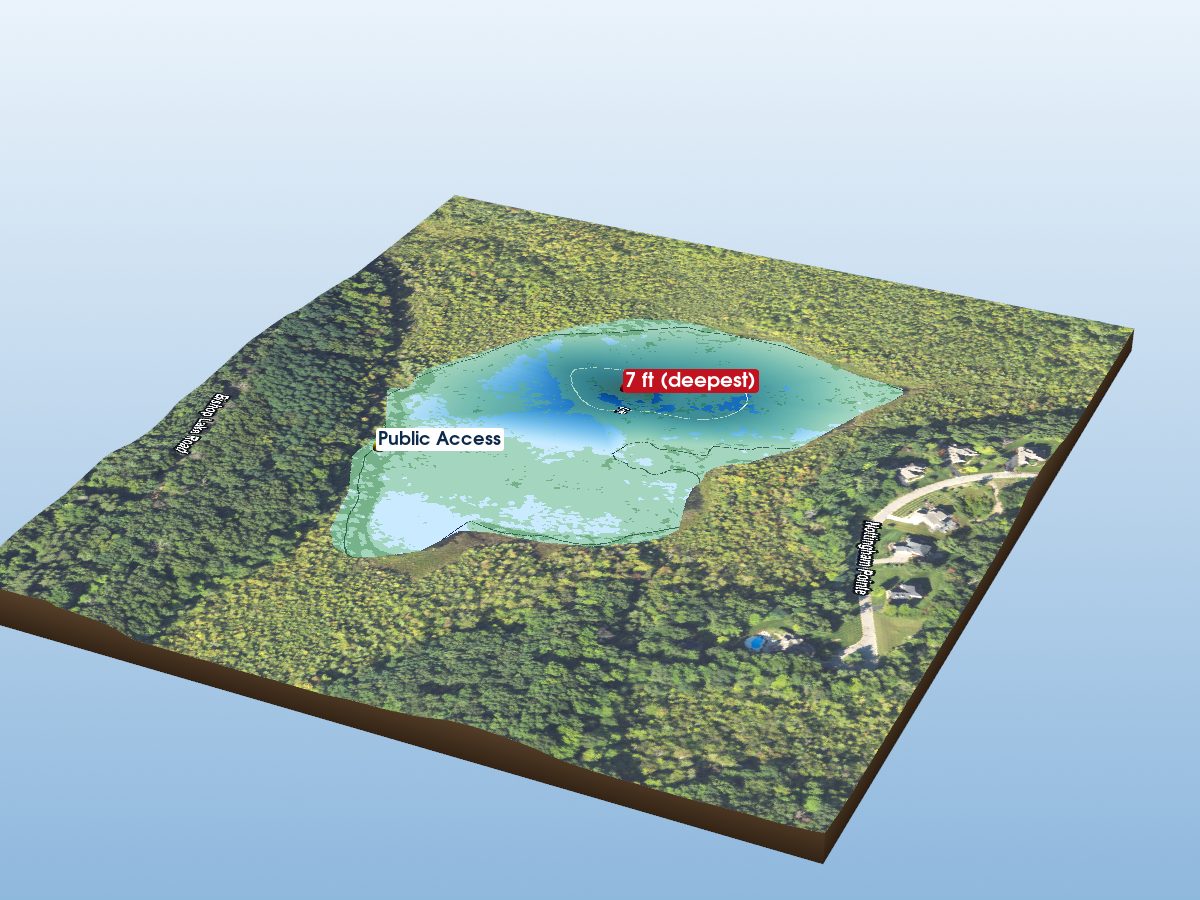 Depth map of Reed Lake