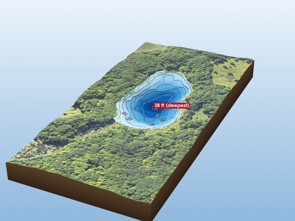 Depth map of Reid Lake
