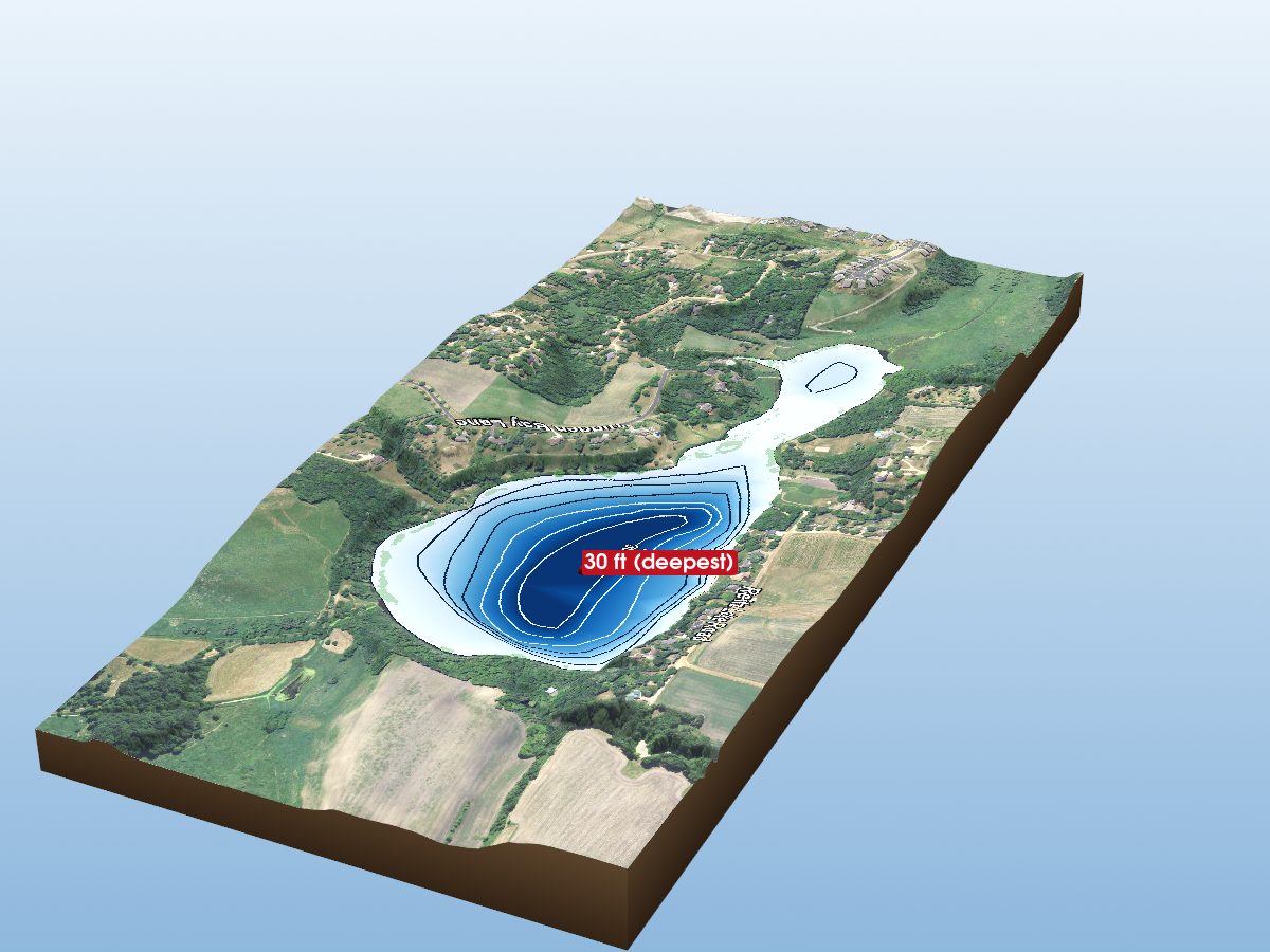 Depth map of Reitz Lake