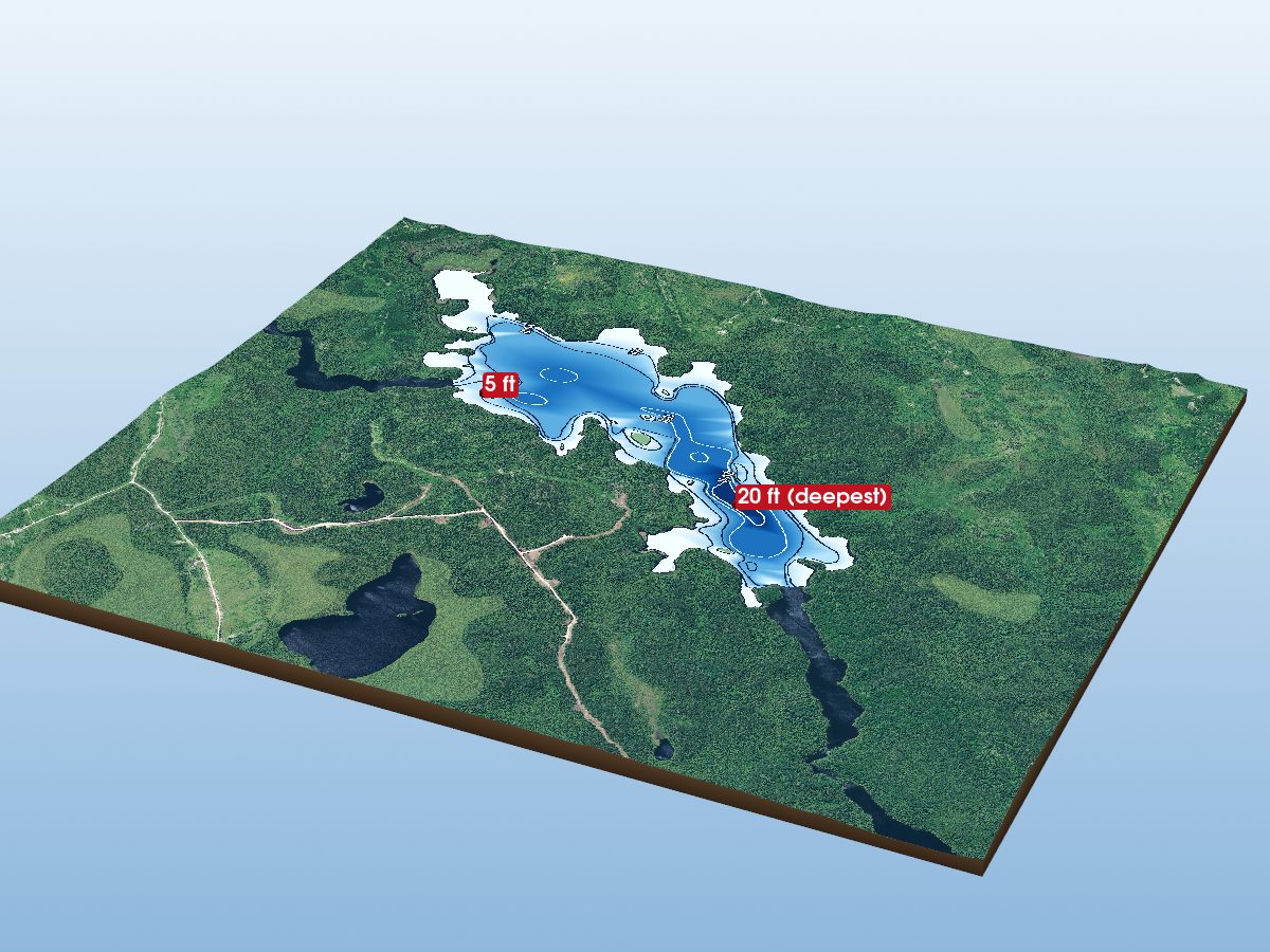 Depth map of Relief Lake