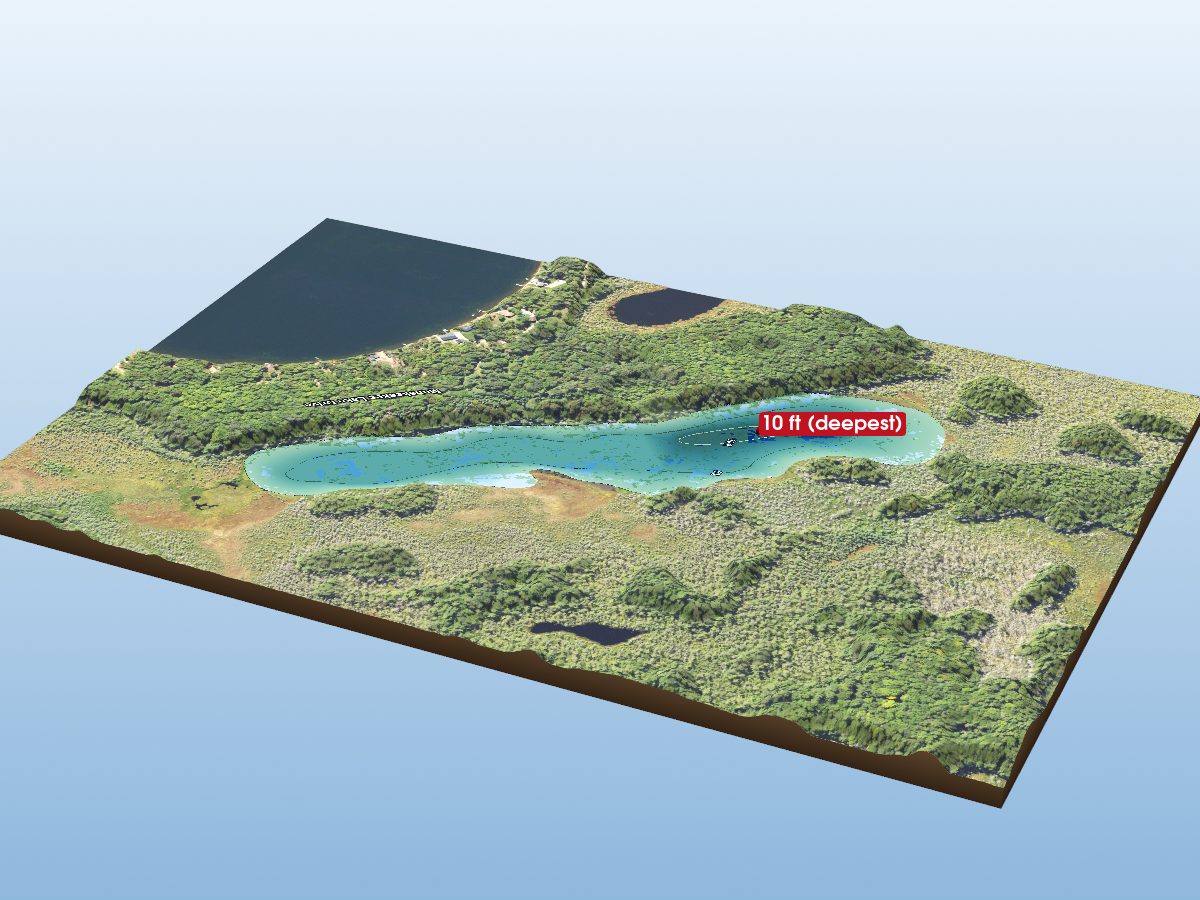 Depth map of Remington Lake