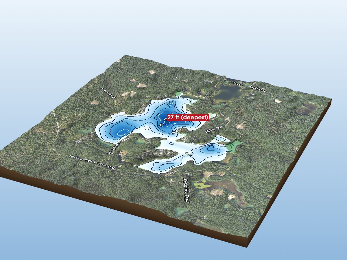 Depth map of Rennie Lake