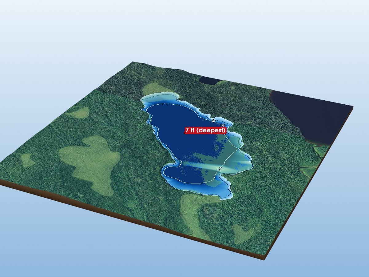 Depth map of Renwick Lake