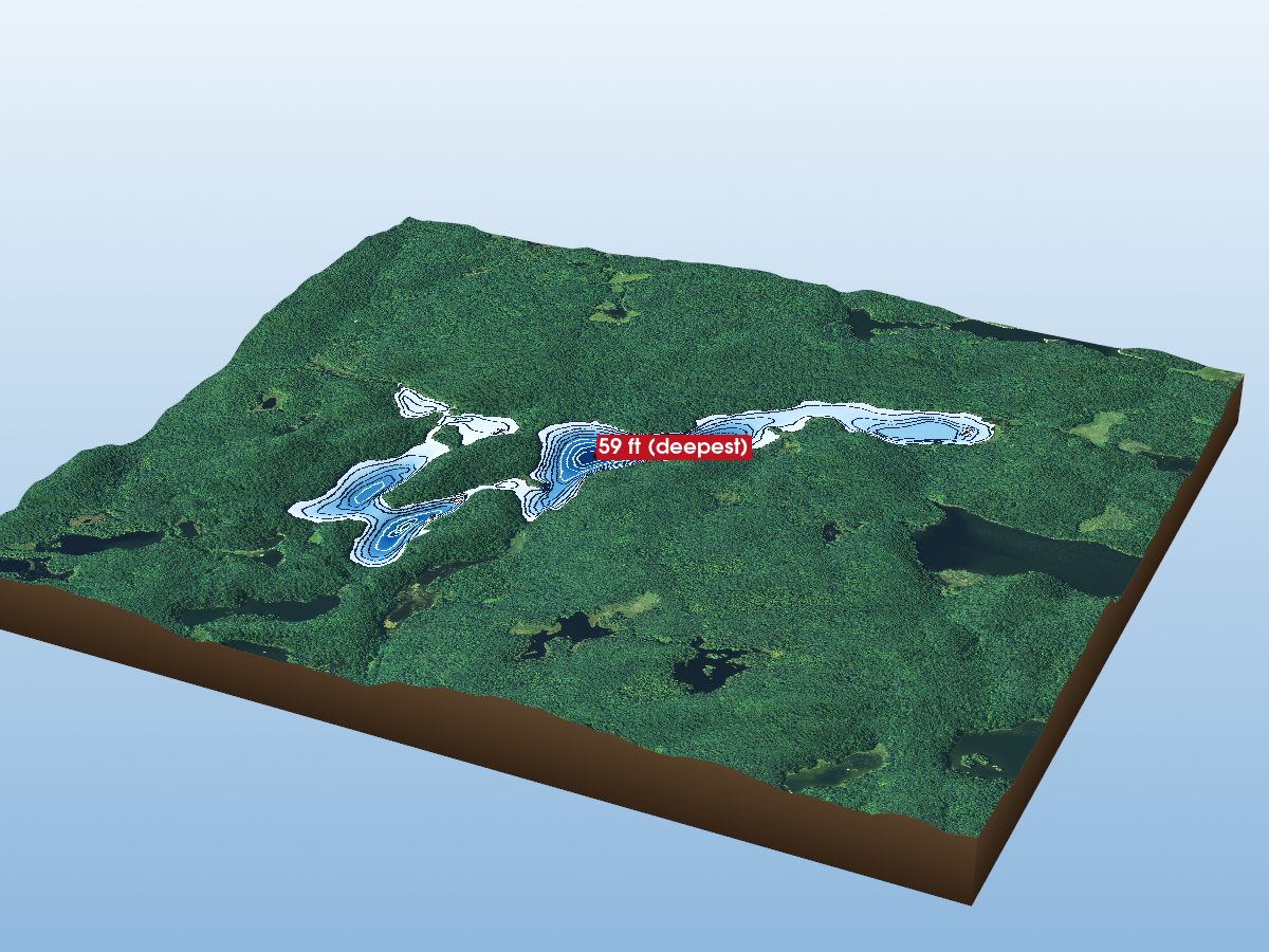 Depth map of Reserve Lake