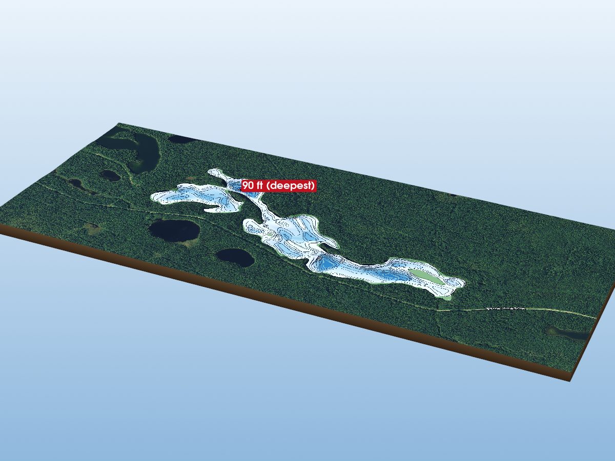 Depth map of Return Lake