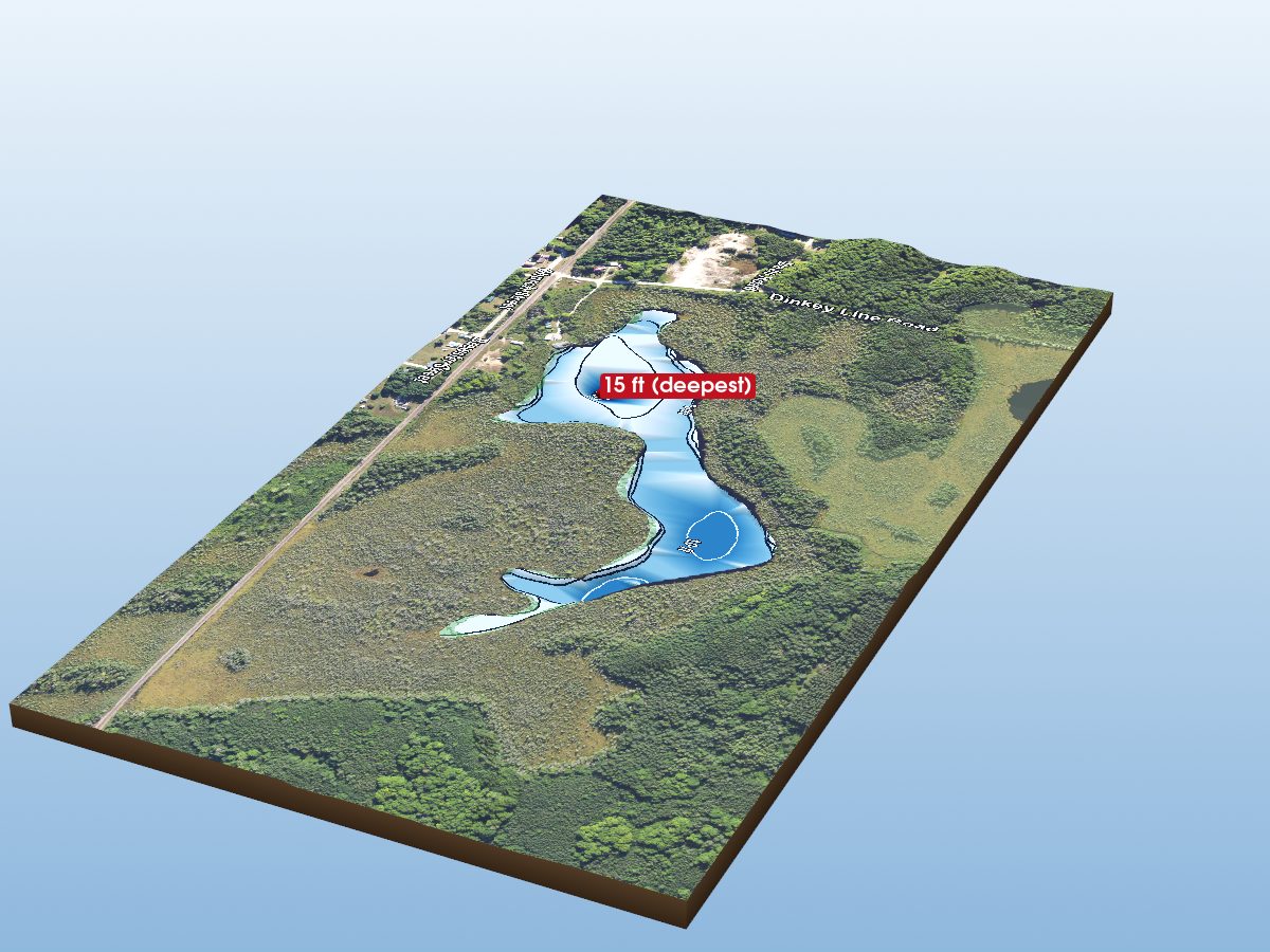 Depth map of Rexton Lake