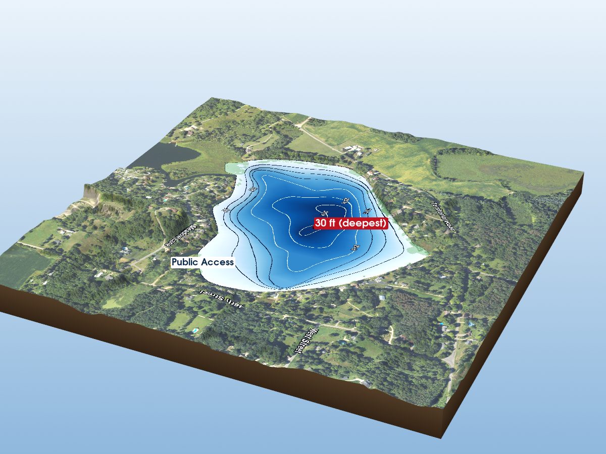 Depth map of Reynolds Lake
