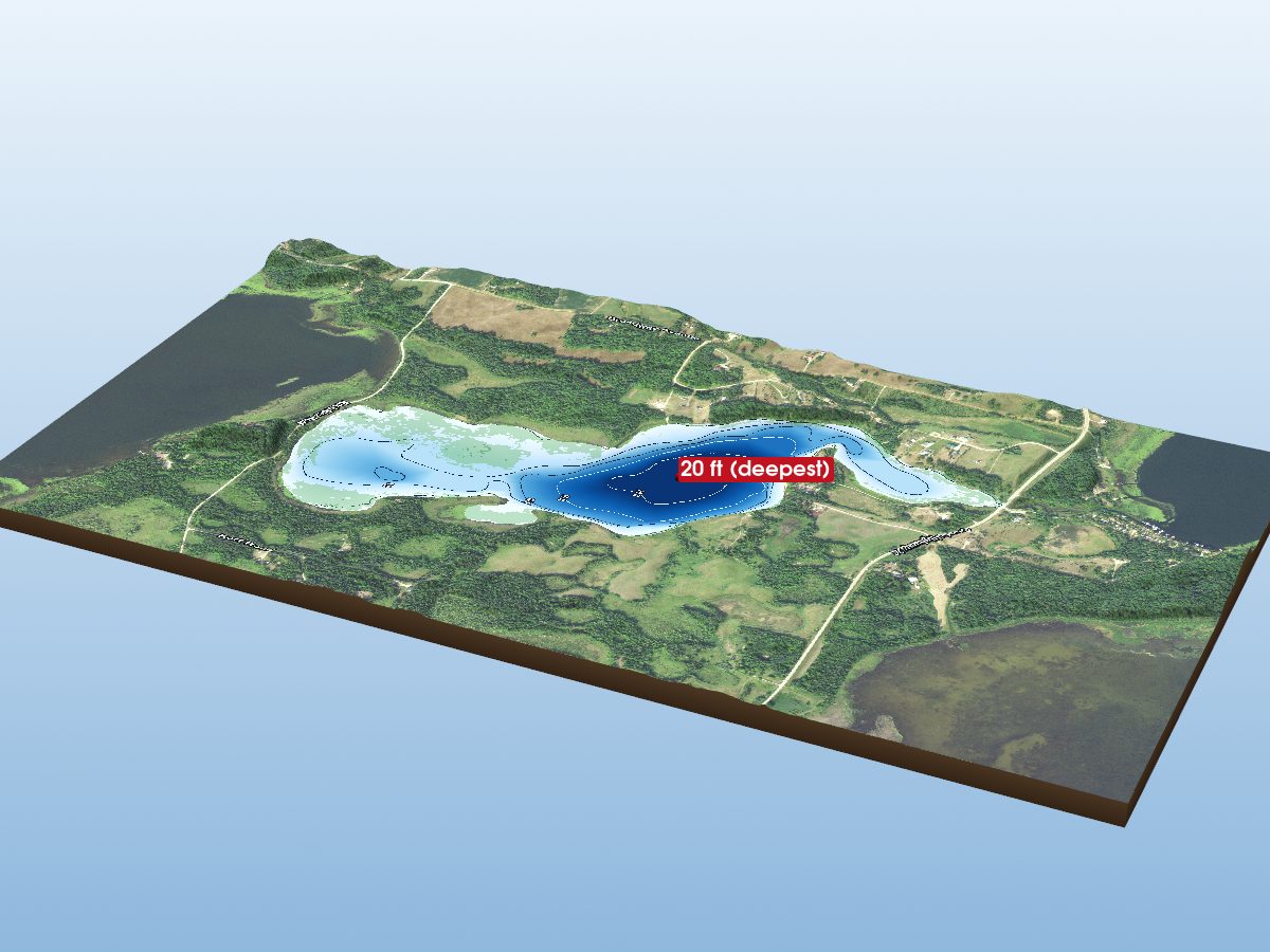 Depth map of Rice Lake