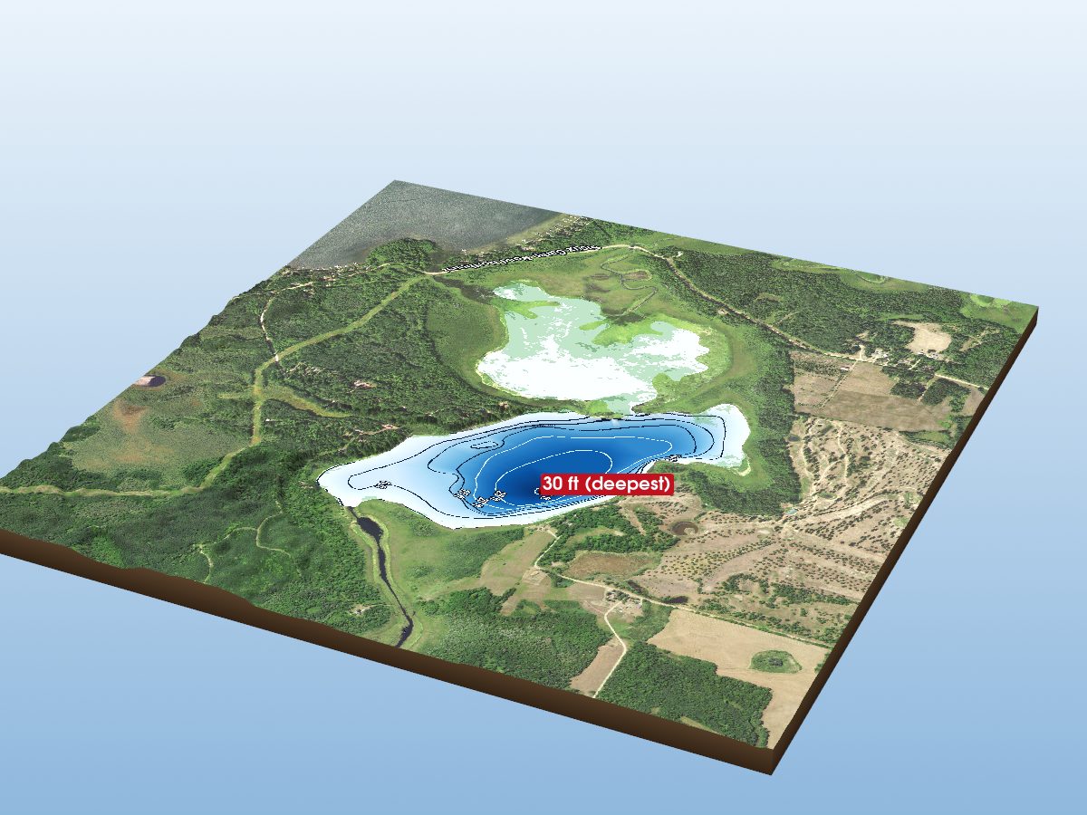 Depth map of Rice Lake