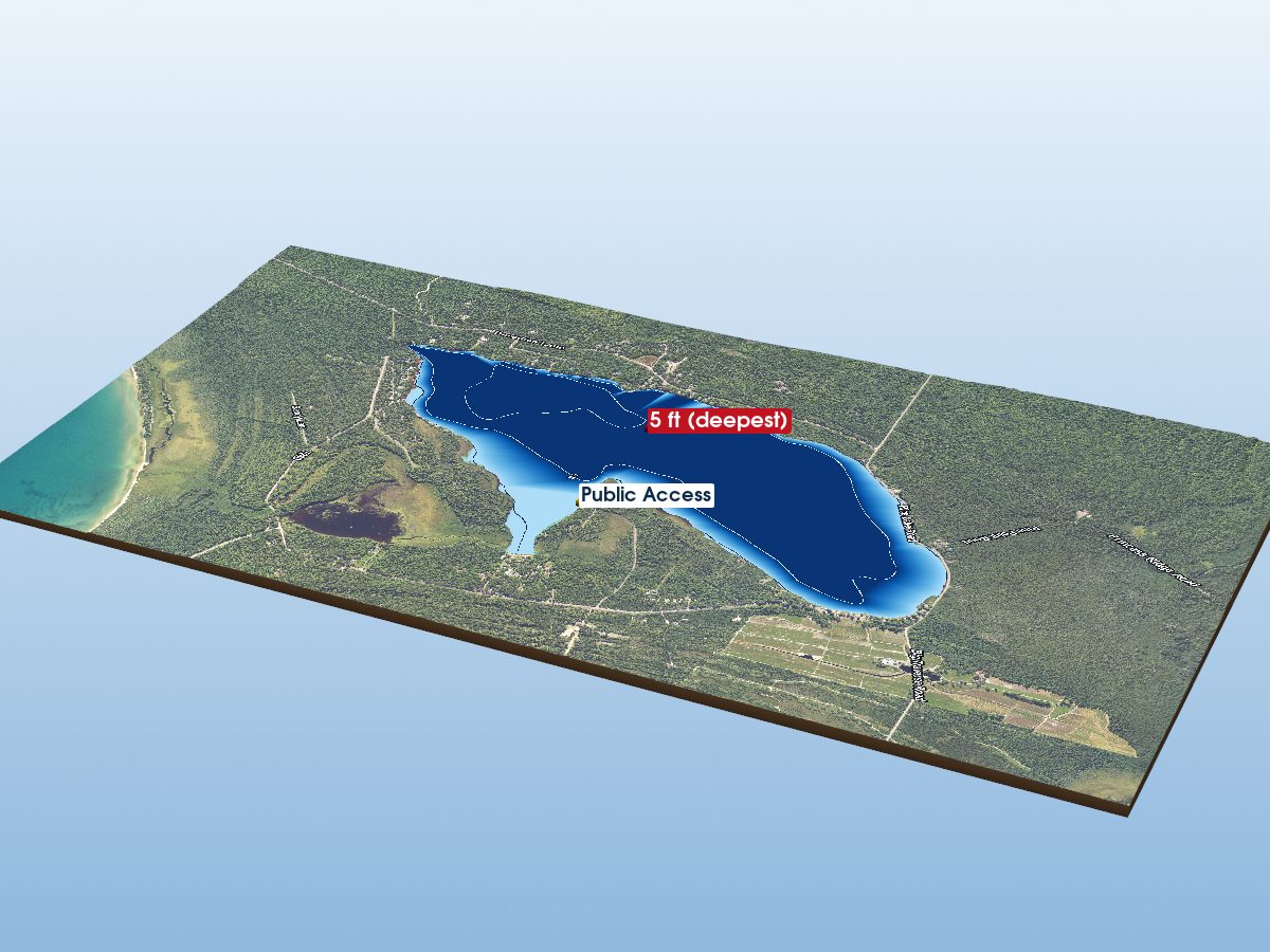 Depth map of Rice Lake